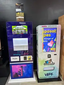 Máquina de venda automática de lanches com autoatendimento totalmente automático para negócios ao ar livre para quiosque de alimentos e bebidas 24