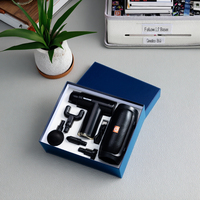 Vente en gros de pistolets de massage personnalisés avec logo imprimé en sérigraphie + haut-parleur 2-en-1, boîte de luxe pour cadeau promotionnel d'entreprise