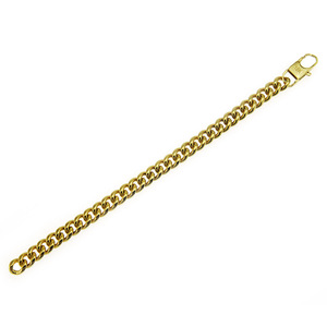Pulsera de Cadena Cubana Simple y Brillante para Hombre, Estilo Hip Hop, Moda Urbana, 9mm de Ancho - Product Image 5