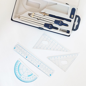 Offre Spéciale 9 pièces <span class=keywords><strong>géométrie</strong></span> boussole ensemble boîte personnalisée Logo imprimé Place matière plastique pour <span class=keywords><strong>dessin</strong></span> technique - Product Image 2