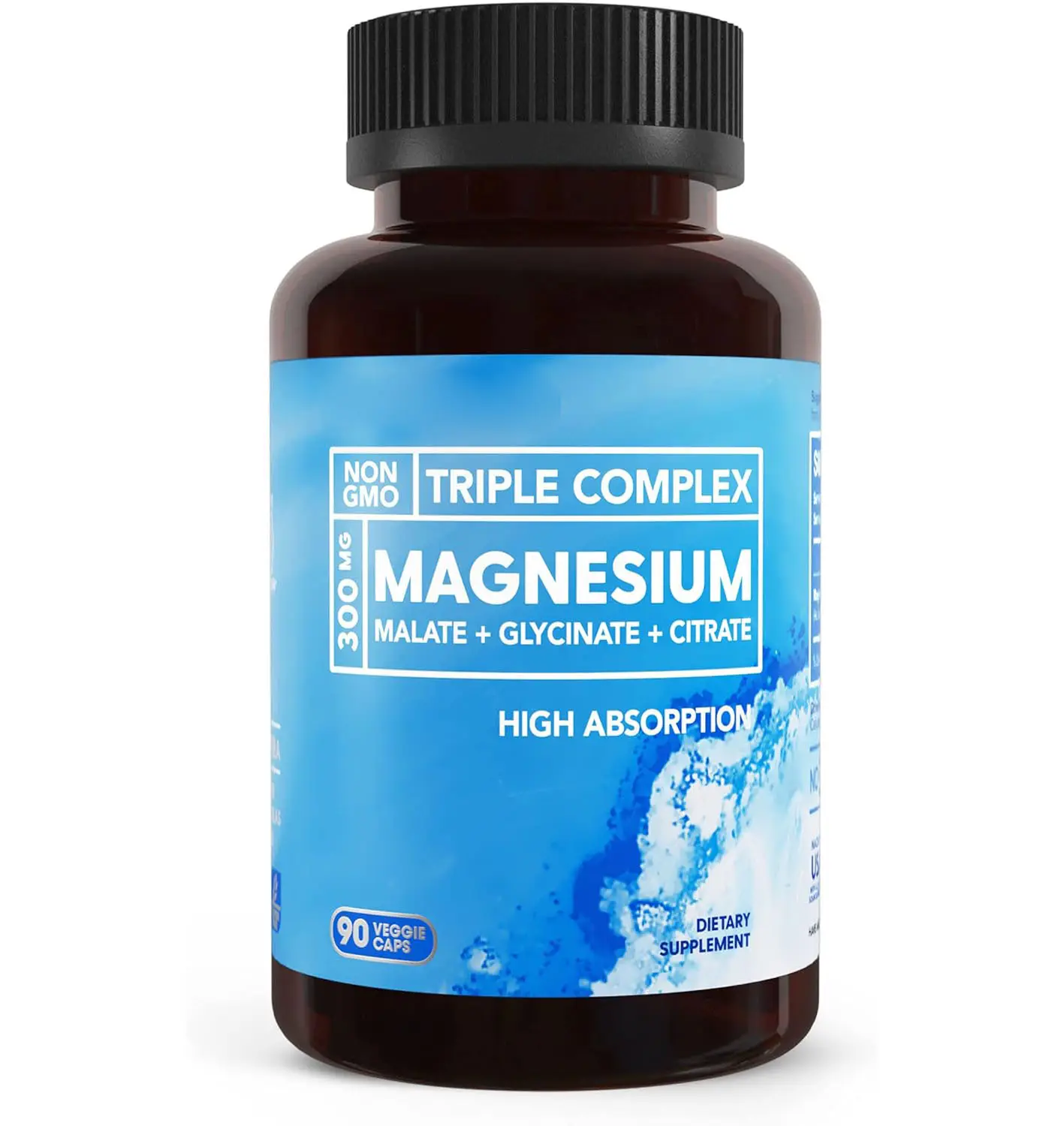 OEM 트리플 마그네슘 복합체 300mg 마그네슘 글리신산 말레이트 & 구연산염 근육 신경 및 에너지 높은 흡수