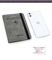 Portefeuille de voyage en cuir PU de luxe de haute qualité avec blocage RFID, rangement pour documents et porte-cartes de crédit pour carte d'identité et passeport