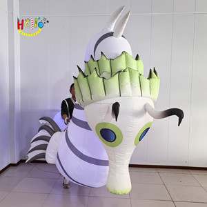 Costume gonflable d'hippocampe de costume de parade d'animal marin gonflable de fête à thème d'océan avec la lumière menée pour la représentation - Product Image 4