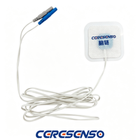 CERESENSO Patch capteur de ronflement piézoélectrique jetable 1,5 mm, sécurité anti-touches, prise DIN pour système de diagnostic du sommeil