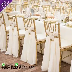 ODM Custom Gold Legs Furniture Hall Tiffany Hotel Recepción de bodas Sillas de caballería Silla Chiavari