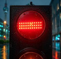 Feu de signalisation LED en aluminium de 300 mm, alimenté par énergie solaire et réseau électrique, avec lumières rouges/jaunes/vertes fixes/clignotantes pour routes et écoles