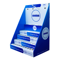 Présentoir de comptoir en carton ondulé PDQ à 2 niveaux, présentoir de comptoir en papier escalonné POP POS, plateau de présentation en papier personnalisé pour la vente au détail