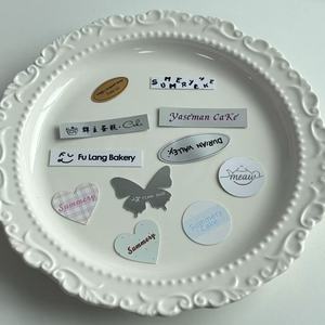 Étiquettes en papier couché personnalisées en gros pour décorations de gâteaux, décorations de desserts, inserts de gâteaux - laminées en film - Product Image 3