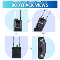 Système de monitoring intra-auriculaire stéréo sans fil UHF WIEM-700, construction métallique pour les artistes de scène, utilisation en studio, en direct