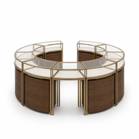 Vitrine à bijoux en verre durable, écologique et personnalisée de luxe avec éclairage LED pour magasin de détail et centre commercial haut de gamme