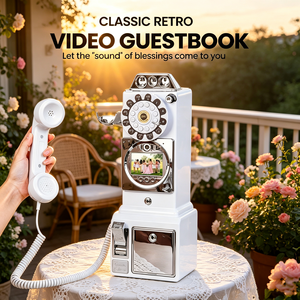 Telefono Vintage HD 1080P con Audio e Video, Memoria 32GB, Decorazioni Retrò per Matrimoni, Eventi e Feste di Compleanno - Product Image 2