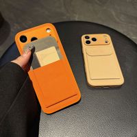 Étui de téléphone en cuir PU Litchi anti-empreintes digitales, antichoc, avec fentes pour cartes, pour 17/16/15/11/12/13/14/13 Pro Max