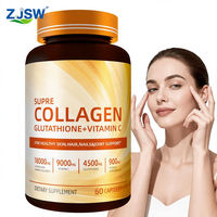 Capsules de collagène, glutathion et vitamine C, complément alimentaire antioxydant pour la peau, les cheveux, les ongles et le soutien des articulations