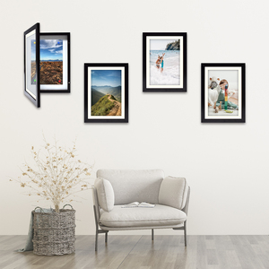 Cadre photo magnétique en bois personnalisé UCI, à fixer au mur, cadre photo interchangeable, porte-photo amovible pour la décoration murale <span class=keywords><strong>de</strong></span> la maison - Product Image 5