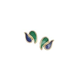 Miglior design italiano di produzione di smalto blu e verde orecchini a goccia per stupire il tuo amato in occasione speciale - Product Image 2