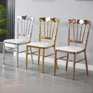 Chaises épaisses en métal d'hôtel portatif de vente chaude avec des dossiers Mariages et banquets Chaises de <span class=keywords><strong>Napoléon</strong></span> Meubles - Product Image 1