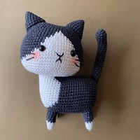 Jouets en tricot personnalisés pour chat, amigurumi, poupée au crochet, chatons mignons, animaux en crochet colorés, jouets en peluche pour chat, cadeau pour Halloween