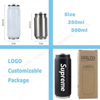 TY 12oz 17oz en stock Vente en gros Bouteille d'eau de voiture en acier inoxydable isolée sous vide à double paroi avec paille