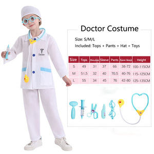 Costumes d'infirmière de fête de <span class=keywords><strong>carnaval</strong></span> d'halloween Cosplay uniforme d'hôpital Costume de jour de carrière d'infirmière de docteur d'animal familier pour des enfants - Product Image 3