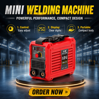 Soudeuse à arc compacte et portable 110V/220V Mini IGBT Inverter DC pour moteur, machine à souder MMA à l'arc, anti-adhérence, force d'arc, usage domestique