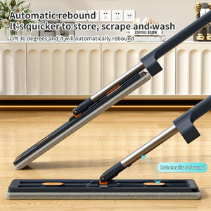 Chổi lau nhà sợi siêu mịn cán dài bằng thép không gỉ, có tấm nhựa tháo rời và đầu lau vải thay thế được - Product Image 2