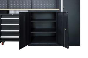 Armadio da Officina JZD Soluzione Angolare per Garage in Metallo Banco da Lavoro in Acciaio con Cassetti e Vani Portaoggetti - Product Image 4