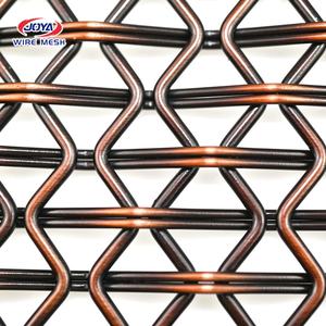 多様性アンティークブロンズステンレス鋼ワイヤーメッシュ無地建物ファサードスクリーン装飾メッシュカット溶接可能 - Product Image 3