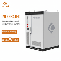 Solution BESS industrielle à refroidissement liquide LiFePO4 de 261 kWh, 135 kW, avec 5 unités pour usage commercial et industriel