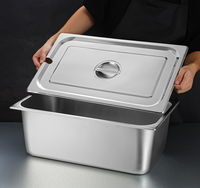 2/3*20 Usine Direct Personnalisation Gastronorm Alimentaire Récipient Pan Commercial Réfrigérateur Plateau Chauffe-Plat Gn Pan