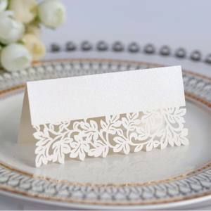 การ์ดชื่อแขก/ป้ายชื่อโต๊ะงานแต่งงานและวันแม่ แบบขายส่ง ทำจากกระดาษเคลือบตัดด้วยเลเซอร์ เป็นมิตรกับสิ่งแวดล้อม - Product Image 6