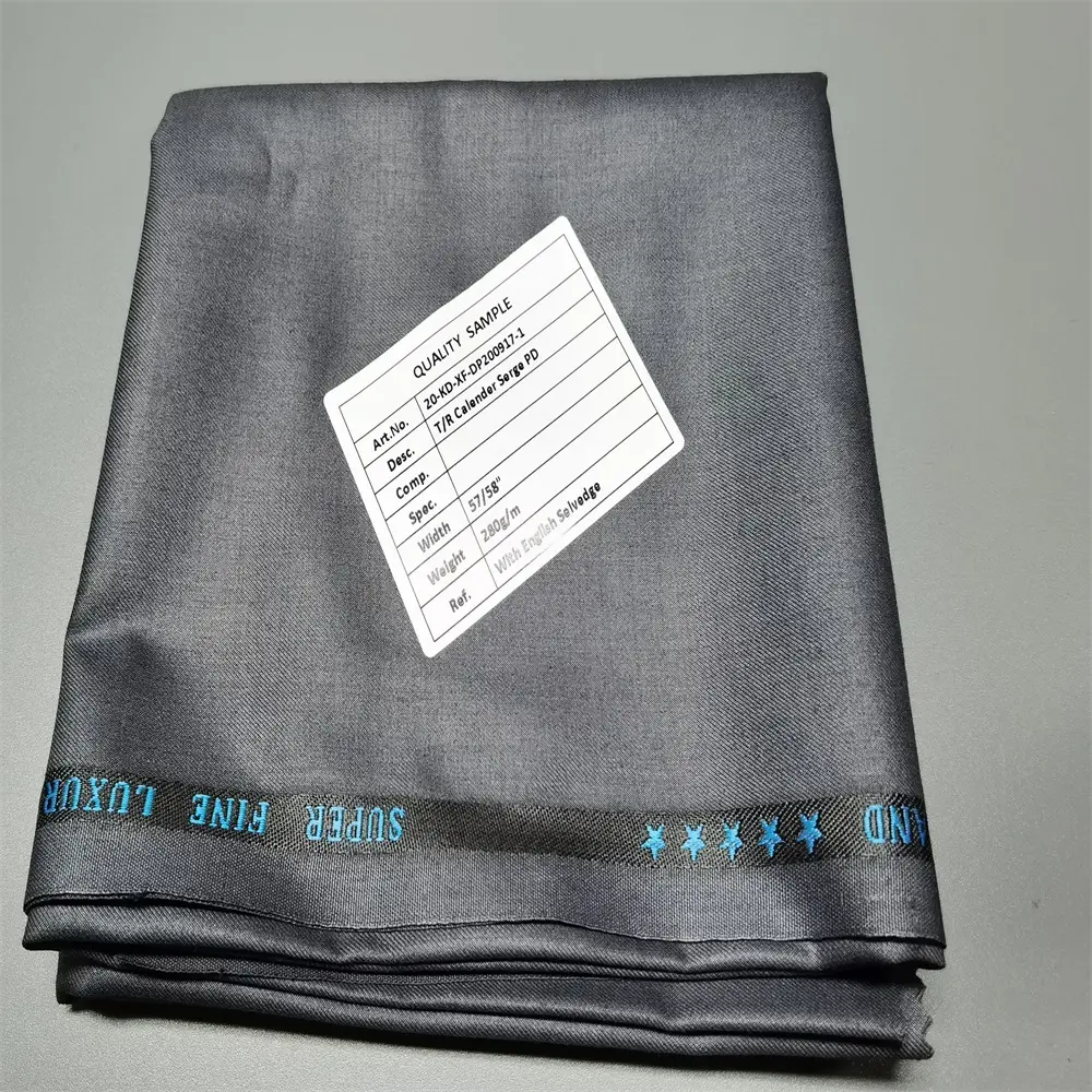 Pasokan Tekstil Harga Murah TR Kain Poliester Kain Setelan Rayon Selvedge Seragam Kain Viscose Poli