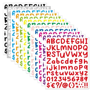 50pcs Colorful Letter Sticker Decorative Alphabet Decals for Diary  Scrapbook 