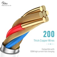 120W épaissi micro câble de charge épaissi Android V8 super flash charge USB téléphone portable voiture ligne de données vente directe d'usine