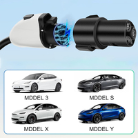 Adaptateur de charge pour véhicule électrique Tesla SAE J1772 Type 1 avec prises d'entrée/sortie pour les modèles 3/Y/S/X, nouveau, max 80A 250V AC