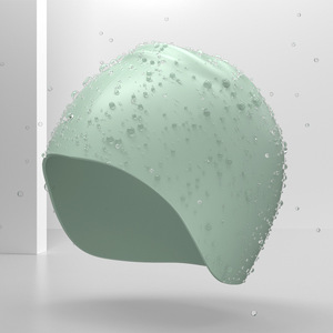 Bonnet de bain en silicone de qualité alimentaire, unisexe, pour cheveux longs ou courts, avec protection des oreilles, pour femmes, hommes, adultes, jeunes, enfants, écologique - Product Image 6