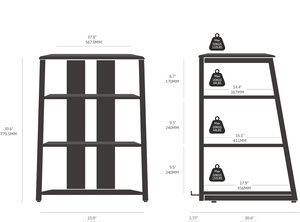 Turntable Audio Video Furniture Maximum Load Capacity 50 kg Solid Structure 4 Shelves HiFi Cabinet Wood Steel <strong>CD</strong> Player <strong>Stand</strong> - Product Image 6