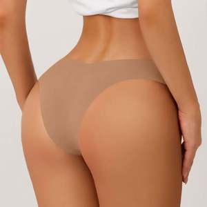 I-0138 Sexy Seamless Panties for Women Ice Silk Low Waist Briefs Breathable Quick-Drying T-back G-string Thong <b>Sports</b> <b>Underwear</b> - Product Image 3