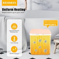 4 Pengaturan Timer, Pengunci Anak & Penghangat Otomatis, Ember Penghangat Handuk Persegi, Kabinet Handuk Panas Elektrik untuk Kamar Mandi, Spa
