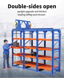 Heavy-Duty công nghiệp thép khuôn kệ kho <span class=keywords><strong>Pallet</strong></span> kệ với hệ thống ngăn kéo cho khuôn lưu trữ xếp chồng kệ - Product Image 5