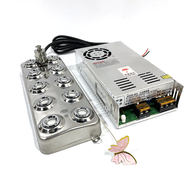 350W Stainless Steel Fogger Industrial Piezoelectric Ultrasonic 10 Heads Mist Maker Humidifier