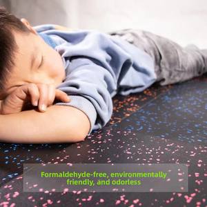 Tapis de sol en caoutchouc pour salle de sport, zone de musculation, réduction du bruit, absorption des chocs, dalles emboîtables, épaisseur 20 mm, durable, pour usage sportif à domicile - Product Image 2