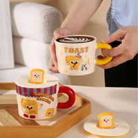 Tasses en céramique colorées macaron créatives et mignonnes, finition brillante et lisse, multi-usages pour café, petit-déjeuner, eau, possibilité de personnaliser le logo