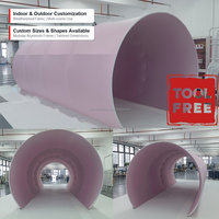 Arche de stand portable en tissu tendu de 4 m pour entrée de hall d'exposition, idéale pour les événements commerciaux et les salons professionnels