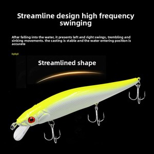 Lmaide 8089 14cm 22g Leurre de pêche à longue portée en ABS pour la pêche au bar, leurre de type riz, leurre dur intégré à une bille, transfrontalier - Product Image 3