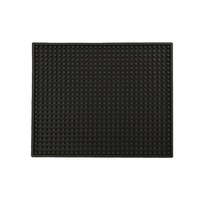 Chaser Premium PS+ABS - Tapete de Bar de Silicona Ecológico Negro, Exhibidor y Enfriador de Bebidas para Accesorios de Happy Hour
