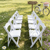 Chaise pliante en résine blanche pour enfants Bjflamingo Chaises pliantes empilables blanches pour enfants avec siège rembourré