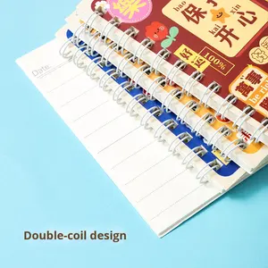 Cuaderno de bobina enrollable con texto bonito para <span class=keywords><strong>estudiantes</strong></span> de escuela primaria, Mini A7, Bloc de notas en espiral, pantalones de bolsillo con solapa, manual de palabras para <span class=keywords><strong>estudiantes</strong></span> - Product Image 3