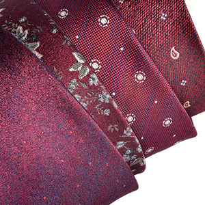 Cravates pour hommes à <span class=keywords><strong>pois</strong></span>, rayées, cachemire ou florales, bordeaux, pour tenue de cérémonie, mariage, festival, cadeau, avec logo personnalisé - Product Image 3