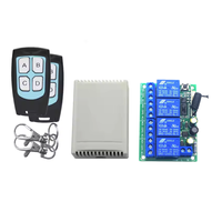 Module de réception de relais de commutation sans fil 4 canaux AC220V 10A et télécommande RF433MHz 4 canaux