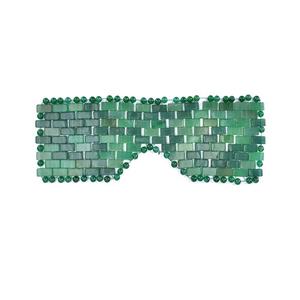 Máscara de Ojos de Cristal Curativo Natural, Máscara de Jade Multicolor <span class=keywords><strong>para</strong></span> Relajación, Terapia de Frío y Calor, Máscara de Belleza, Máscara de Piedra de Jade Hecha a Mano - Product Image 2